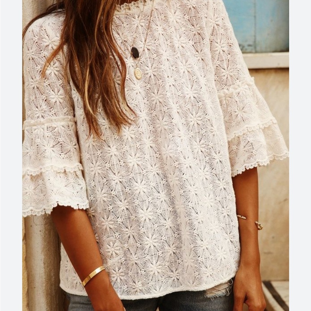 Sézane crochet top
